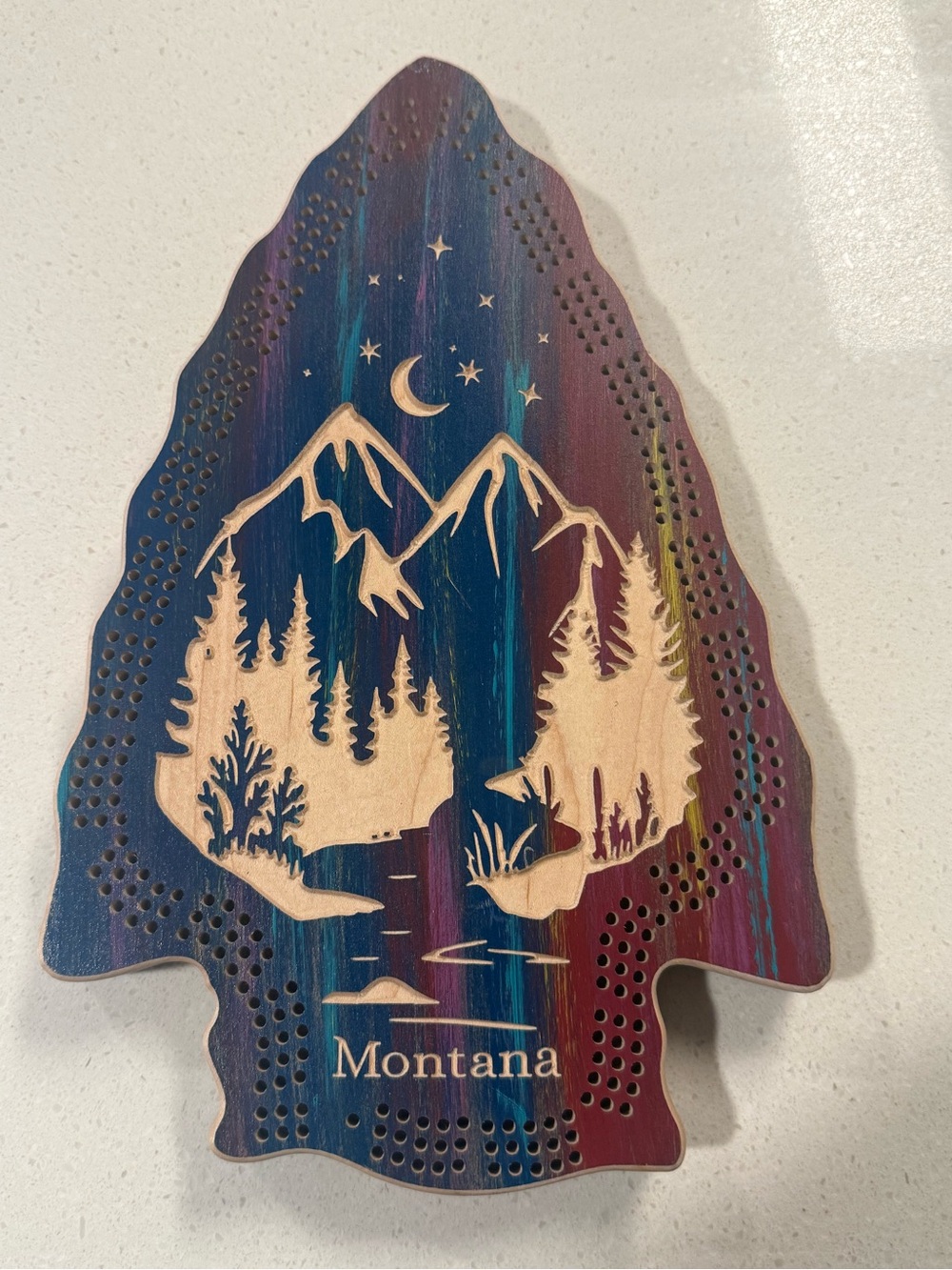 Montana Arrowhead Cribbage board